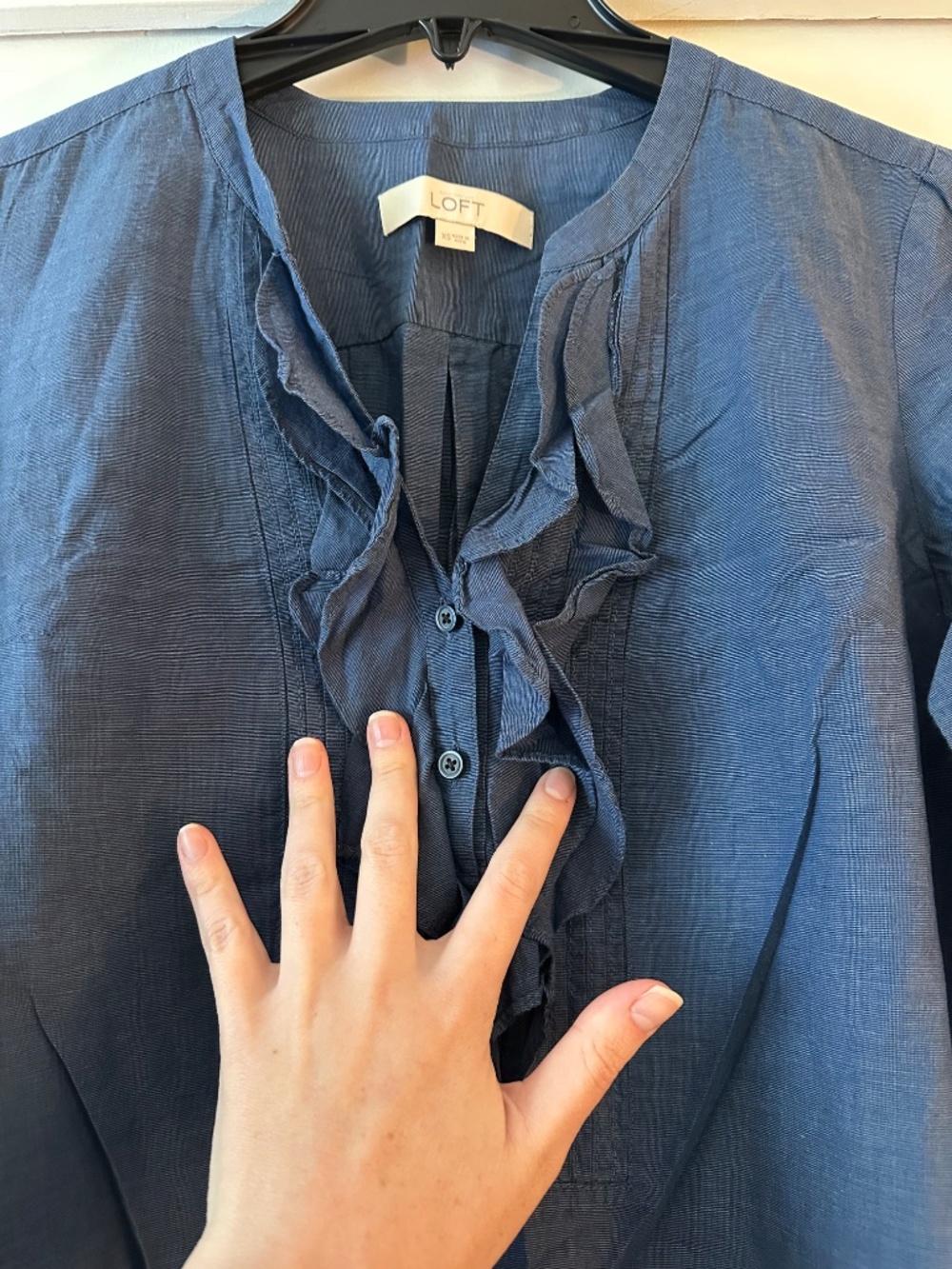 LOFT Ruffle Front Top - Picture 4 of 8